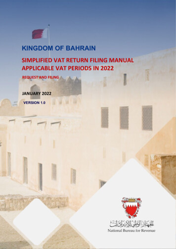 KINGDOM OF BAHRAIN - Amazon Web Services