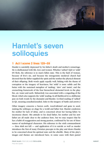 Hamlet's Seven Soliloquies - Weebly