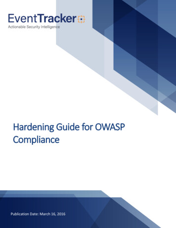 Hardening Guide For OWASP Compliance - Netsurion