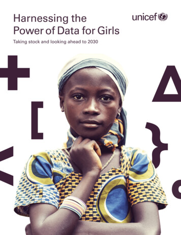 Harnessing The Power Of Data For Girls - UNICEF DATA