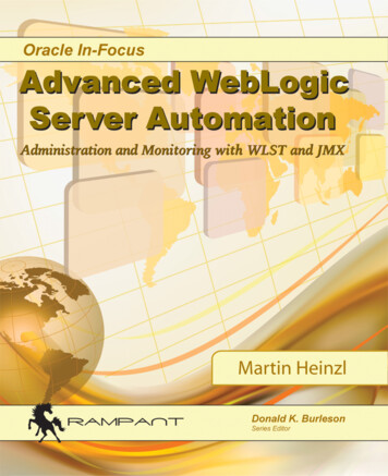 Advanced WebLogic Server Automation - Oracle