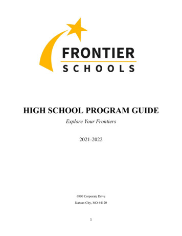 HIGH SCHOOL PROGRAM GUIDE - Frontier Schools