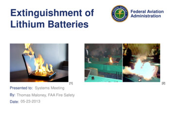 Extinguishment Of Federal Aviation Lithium Batteries