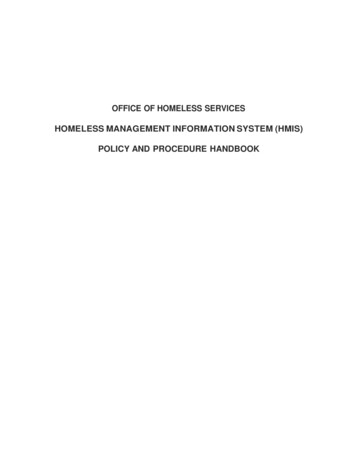 Office Of Homeless Services Homeless Management Information System .
