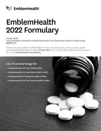 EmblemHealth 2022 Formulary