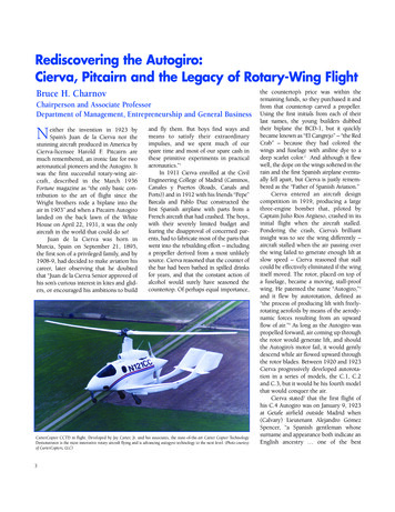 Rediscovering The Autogiro: Cierva, Pitcairn And The Legacy Of Rotary .