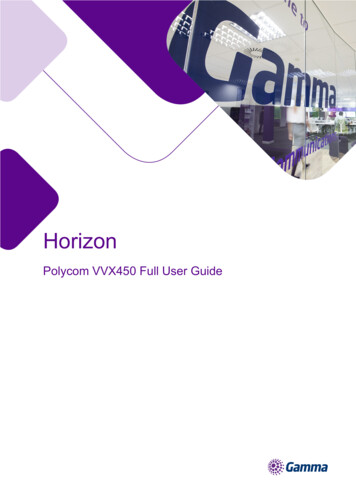 Horizon Polycom VVX450 Full User Guides - Gamma Telecom