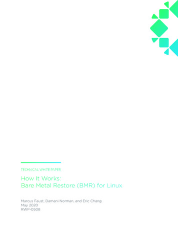 How It Works: Bare Metal Restore (BMR) For Linux - Rubrik
