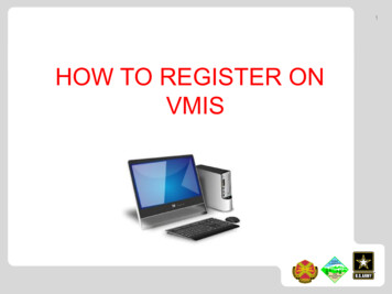 HOW TO REGISTER ON VMIS - Army MWR