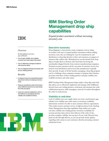 IBM Sterling Order Management Drop Ship Capabilities