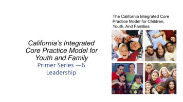 California's Integrated Core Practice Model For Youth And . - CFPIC