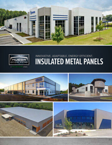 Innovative. Adaptable. Energy Efficient. Insulated Metal Panels