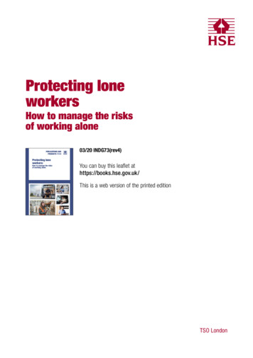 Protecting Lone Workers - HSE