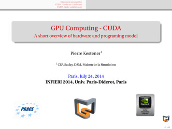 GPU Computing - CUDA