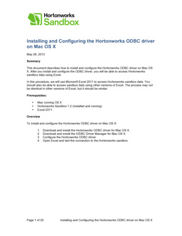 Installing And Configuring The Hortonworks ODBC Driver - MacOSX-3