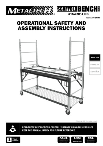 MODEL: I-CISCMT OPERATIONAL SAFETY AND ASSEMBLY INSTRUCTIONS - Metaltech