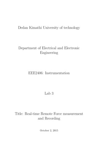 Dedan Kimathi University Of Technology Department Of Electrical . - KENET