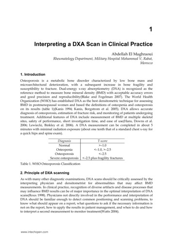 Interpreting A DXA Scan In Clinical Practice - IntechOpen