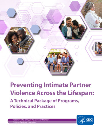 Preventing Intimate Partner Violence Across The Lifespan