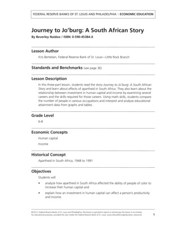 Journey To Jo'burg: A South African Story Lesson
