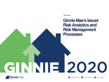 Ginnie Mae's Issuer Risk Analytics And Risk Management Processes
