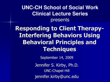 Responding To Client Therapy- Interfering Behaviors Using Behavioral .