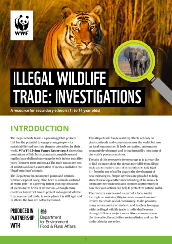 Illegal Wildlife Trade: Investigations - Wwf