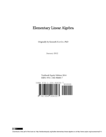 Elementary Linear Algebra - Textbook Equity