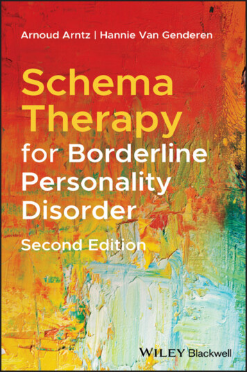 Schema Therapy For Borderline