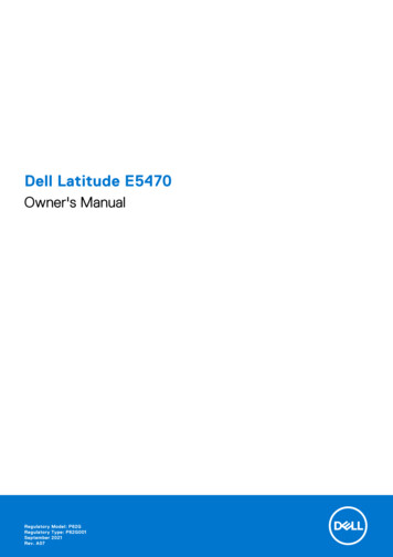 Dell Latitude E5470 Owner's Manual
