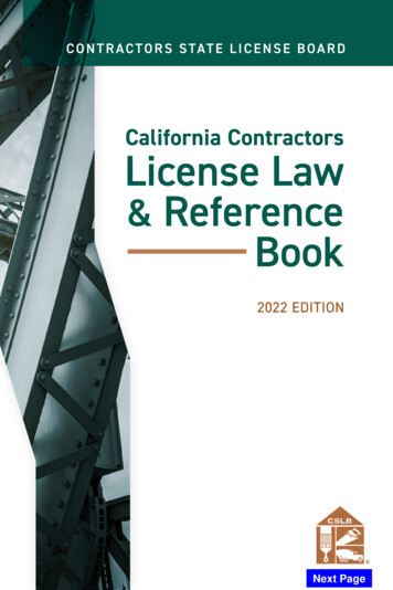 California Contractors License Law & Reference Book 2022 Edition