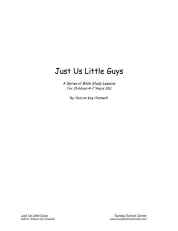Just Us Little Guys - Sunday School Center