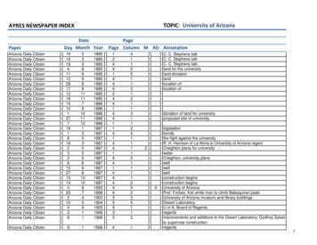 Ayres Index - University Of Arizona