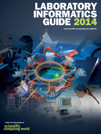 Laboratory Informatics Guide 2014 - IDBS