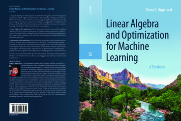 A Textbook Linear Algebra And Optimization For Machine Learning