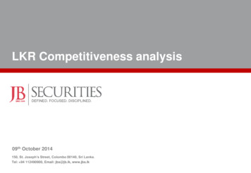 LKR Competitiveness Analysis - JB Securities