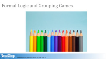 Formal Logic And Grouping Games - Blueprint Prep