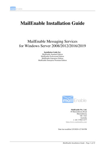 MailEnable Installation Guide