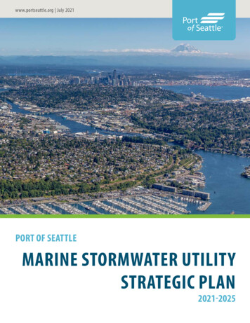 Port Of Seattle Marine Stormwater Utility Strategic Plan
