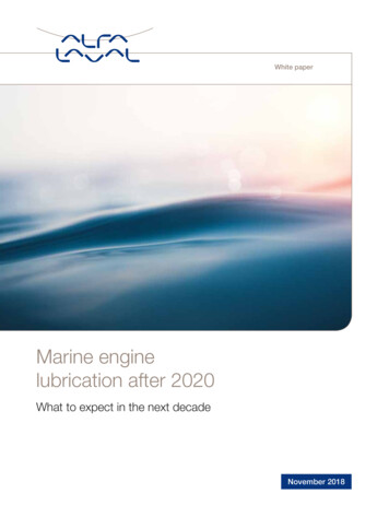 Marine Engine Lubrication After 2020 - Alfa Laval