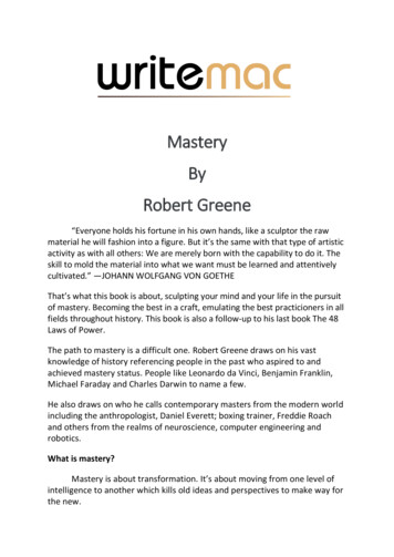 Mastery By Robert Greene - Writemac 