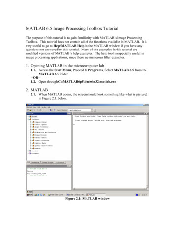 MATLAB 6.5 Image Processing Toolbox Tutorial - Otago