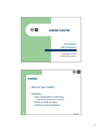 Matlab Tutorial, CDS110-101