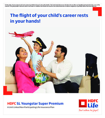 The Ight Of Your Child's Career Rests In Your Hands! - HDFC Life