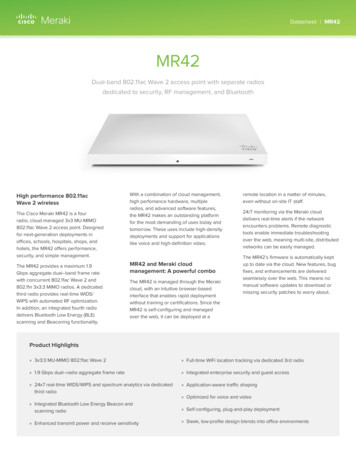 Datasheet MR42 - Cisco Meraki Cloud Networking