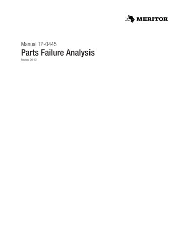 Manual TP-0445 Parts Failure Analysis - WELLER TRUCK