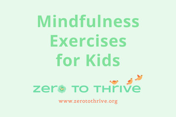 Mindfulness Exercises For Kids - Zero To Thrive