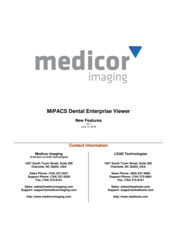 MipACS Dental Enterprise Viewer User's Guide - DigitalVA