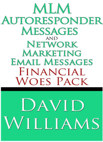 MLM Autoresponder Messages And Network Mar Williams David