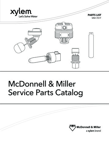 McDonnell & Miller Service Parts Catalog - Xylem
